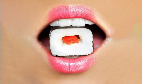 Piedras submarinas de dieta japonesa